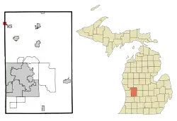 Location of Casnovia, Michigan
