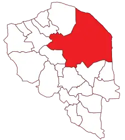 Location of Kerman County in&nbsp;Kerman&nbsp;province