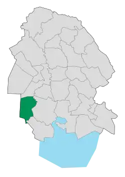 Location of Khorramshahr County in&nbsp;Khuzestan&nbsp;province