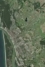Klaipėda urban sprawl from space, ESA