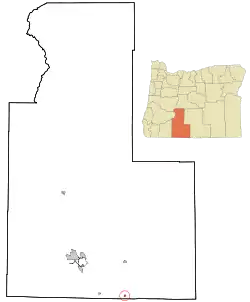 Location in Oregon