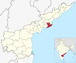 Location of Dr.B.R. Ambedkar Konaseema district