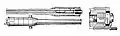 Diagrams of the Lahitolle 95&nbsp;mm cannon.