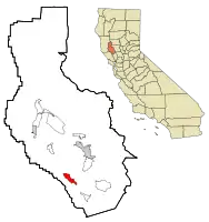 Location within Lake County and the state of California