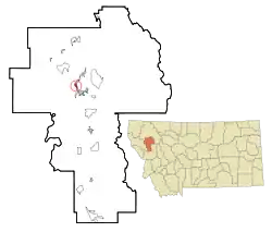 Location of Jette, Montana