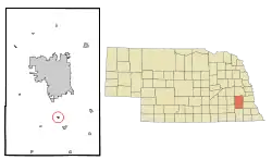 Location of Roca, Nebraska