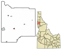 Location of Troy in Latah County, Idaho.