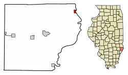 Location in Lawrence County, Illinois