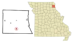 Location of Ewing, Missouri