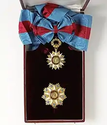 The Grand Cross of the Order of the Star of Africa, awarded to Drees by William V.S. Tubman, President of Liberia, on December 10, 1956 on the occasion of his state visit to the Netherlands on October 15, 1956.