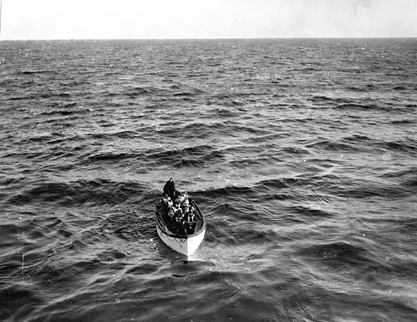 Titanic Lifeboat 6 Rowing To RMS Carpathia on April 15 1912
