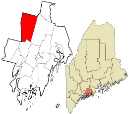Location in Lincoln County and the state of Maine