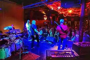 band performing live