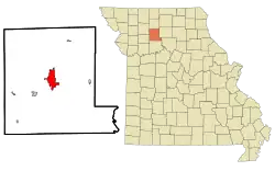 Location of Chillicothe, Missouri