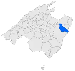 Location within Mallorca