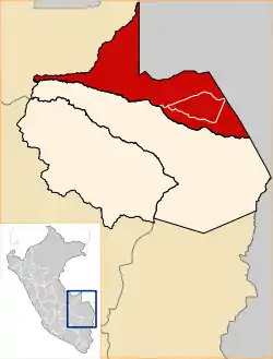 Location of Tahuamanu in Madre de Dios Region
