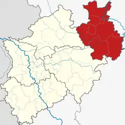 Map of North Rhine-Westphalia