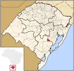 Location in Rio Grande do Sul state