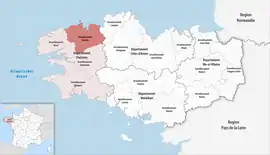 Location within the region Brittany