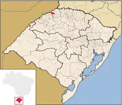 Location of Crissiumal in Rio Grande do Sul