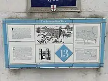 London Roman Wall – Museum of London Walking Tour Plaque 13