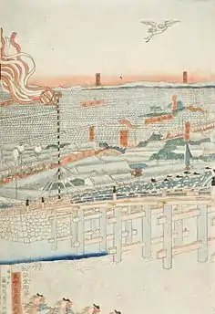 Lord Yoritomo Traveling to Kyoto (1), 1862