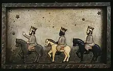 Image 21Los Reyes Magos painted by Hipolito Marte Martinez, "In Puerto Rico, Melchior is always represented with dark skin" (from Culture of Puerto Rico)