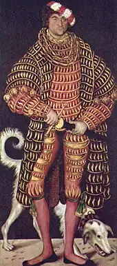 Image 9Slashing at its height: Henry IV, Duke of Saxony, c. 1514 (from History of clothing and textiles)