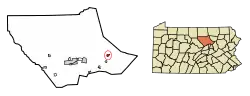 Location of Picture Rocks in Lycoming County, Pennsylvania.