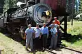 MCRR No. 18's last crew team on the McCloud Railway before its move to Nevada.