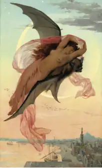 Moonlig Dreams, by Gabriel Ferrier, 1874, oil on canvas, private collection