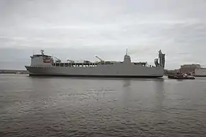 MV Cape Ray (T-AKR-9679) at Norfolk VA in 2014