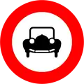 No motor vehicles except motorcycles