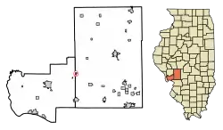 Location in Macoupin County, Illinois