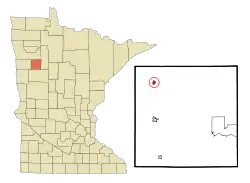 Location of Bejou, Minnesota