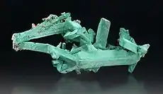 Malachite pseudomorphs after azurite, 13 x 6 x 4&nbsp;cm.