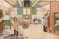 Mamma's and the small girls' room, watercolor, 1897