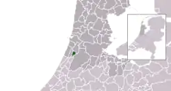 Highlighted position of Heemstede in a municipal map of North Holland