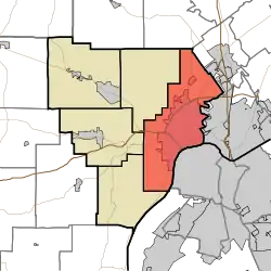 Location of New Albany Township in Floyd County
