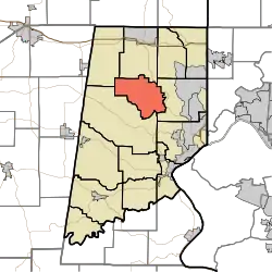 Location of York Township in Dearborn County