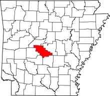 State map highlighting Saline County