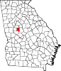 Map of Georgia highlighting Lamar County