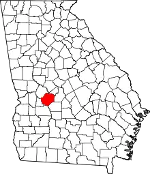 Map of Georgia highlighting Macon County