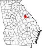 Map of Georgia highlighting Warren County