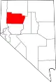 Map of Nevada highlighting Pershing County