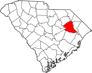Map of South Carolina highlighting Florence County