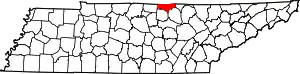 State map highlighting Clay County