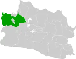 Location within West Java