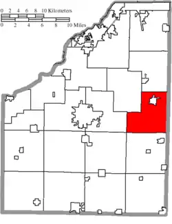Location of Freedom Township in Wood County