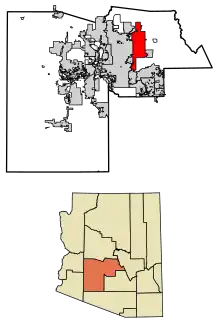Location in Maricopa County, Arizona